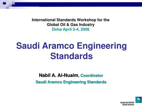 saudi aramco standards